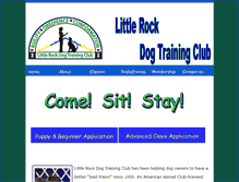 Tablet Screenshot of littlerockdogtrainingclub.com